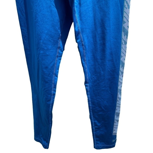 NIKE PRO Leggings Tights Purple Blue Logo Brand Down Side of Pant Medium - Picture 4 of 9